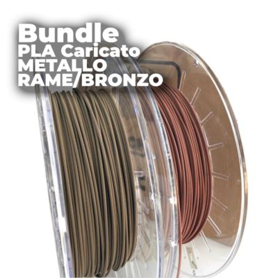 KIT PLA BRONZO (CON 80% BRONZO) E PLA RAME (CON 80% RAME) stampa 3d